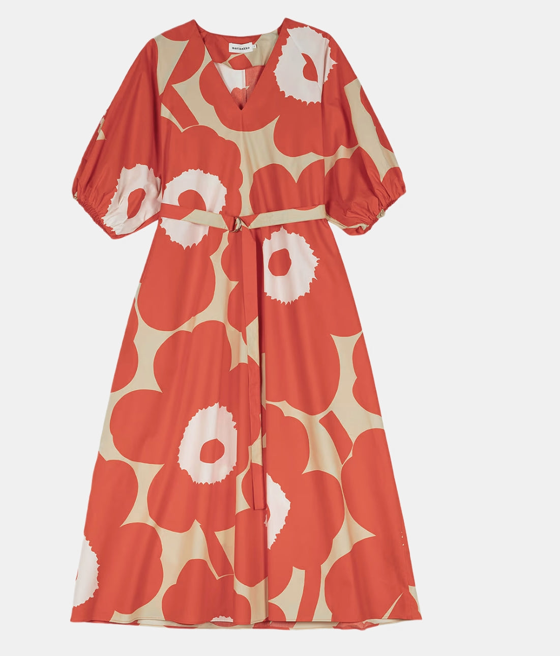 Exquisite Flower Print A-line Maxi Dress