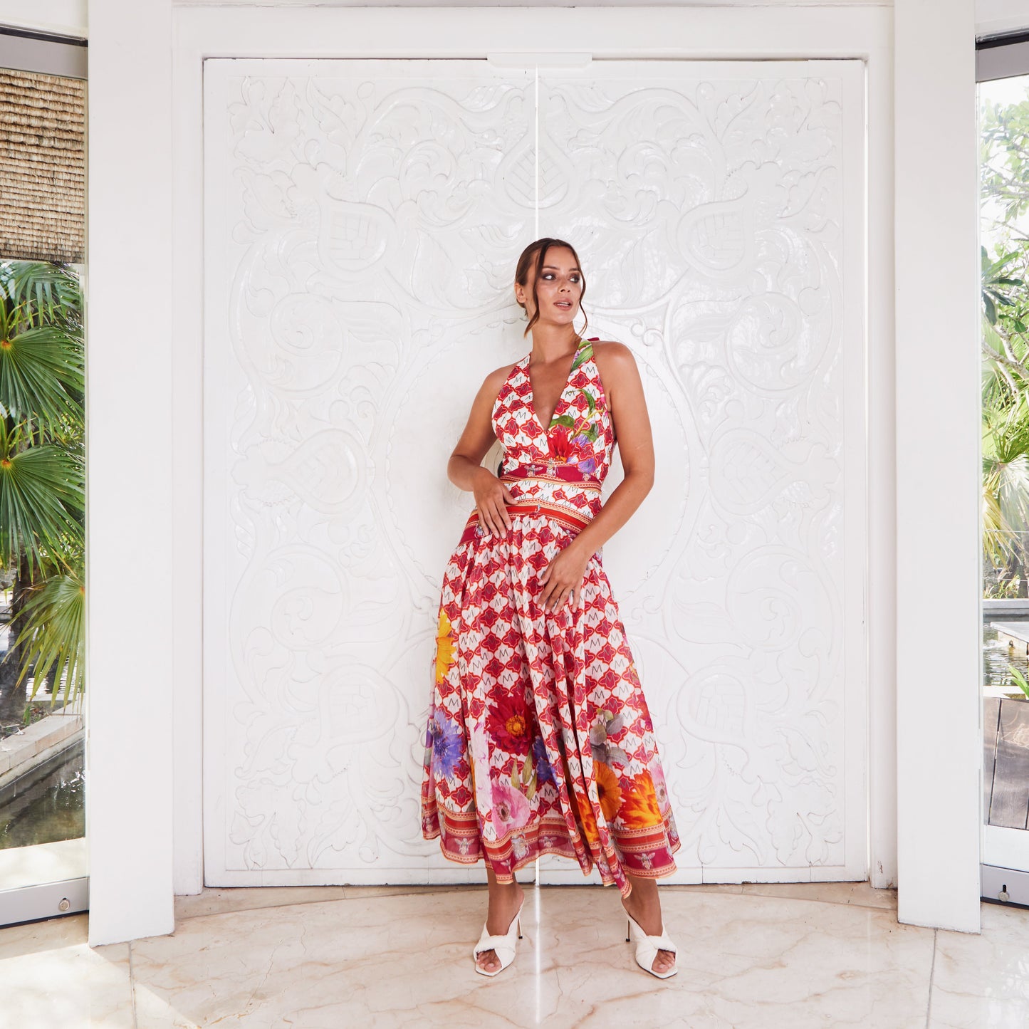 Robe longue Côte Amalfitaine | Rose