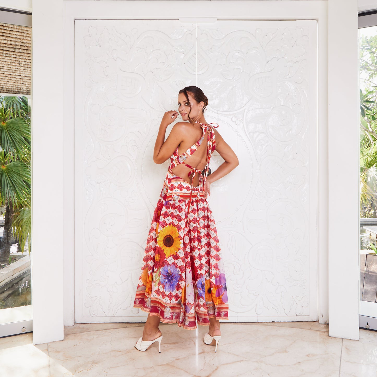 Robe longue Côte Amalfitaine | Rose