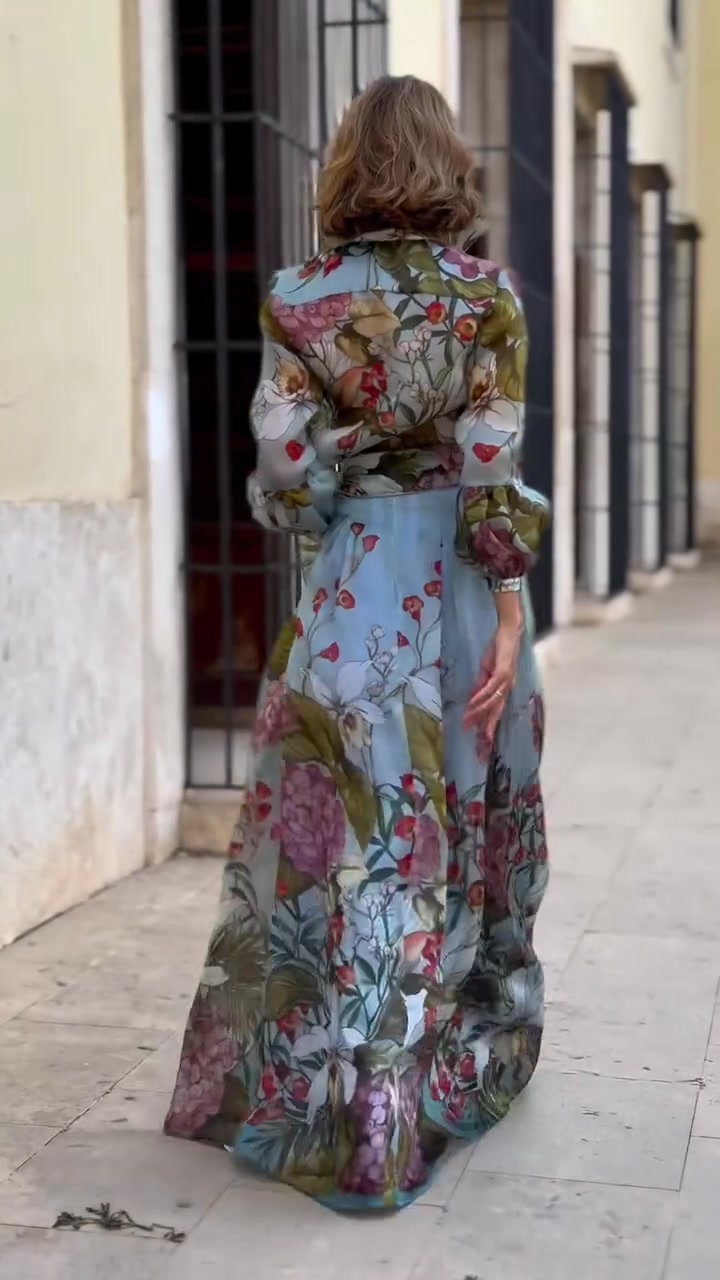 Ensemble élégant chemise et jupe deux pièces Marcelina™