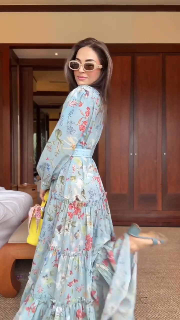 Unique Printed Belt Dress