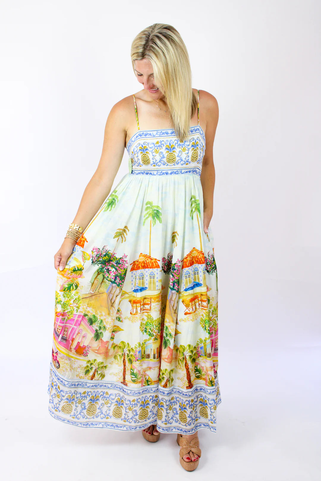 Multicolor Beach Maxi Dress