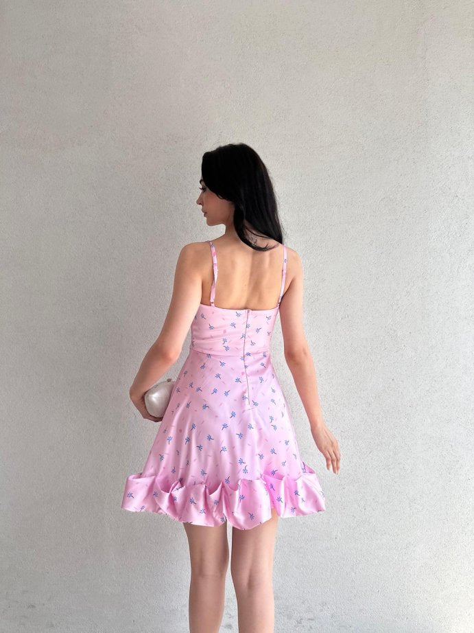 Exquisite Pleated Floral Dress