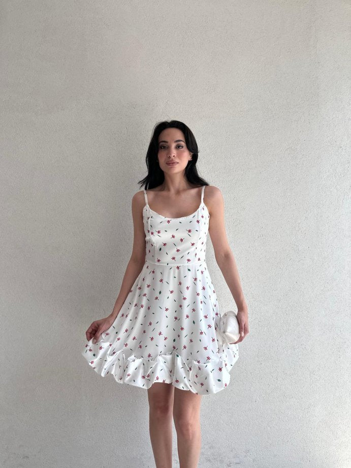 Exquisite Pleated Floral Dress