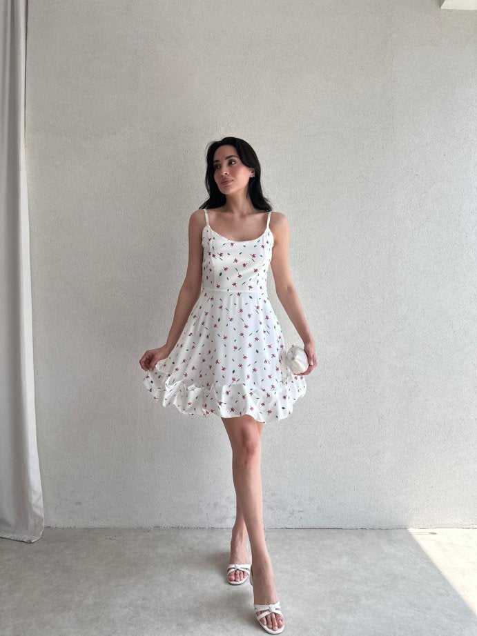 Exquisite Pleated Floral Dress