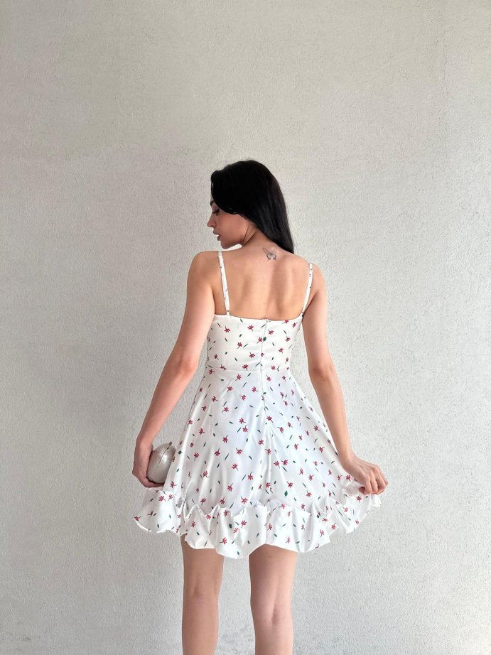 Exquisite Pleated Floral Dress
