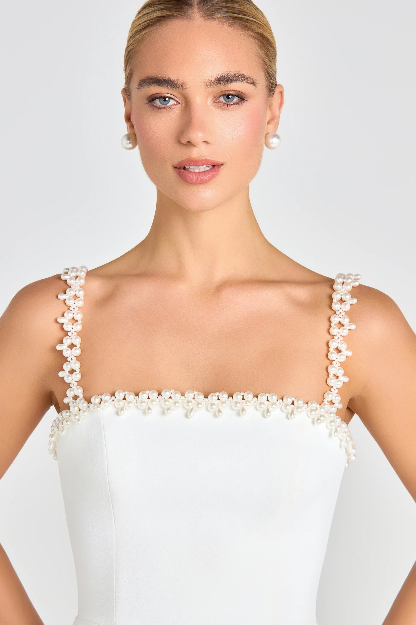 Elegant Beaded Floral Pocket Mini Dress
