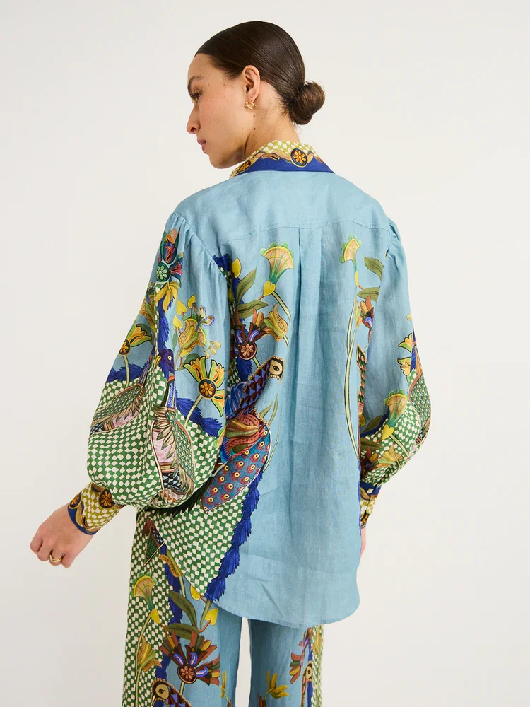 Gilly Shirt and Pant In Misty Blue