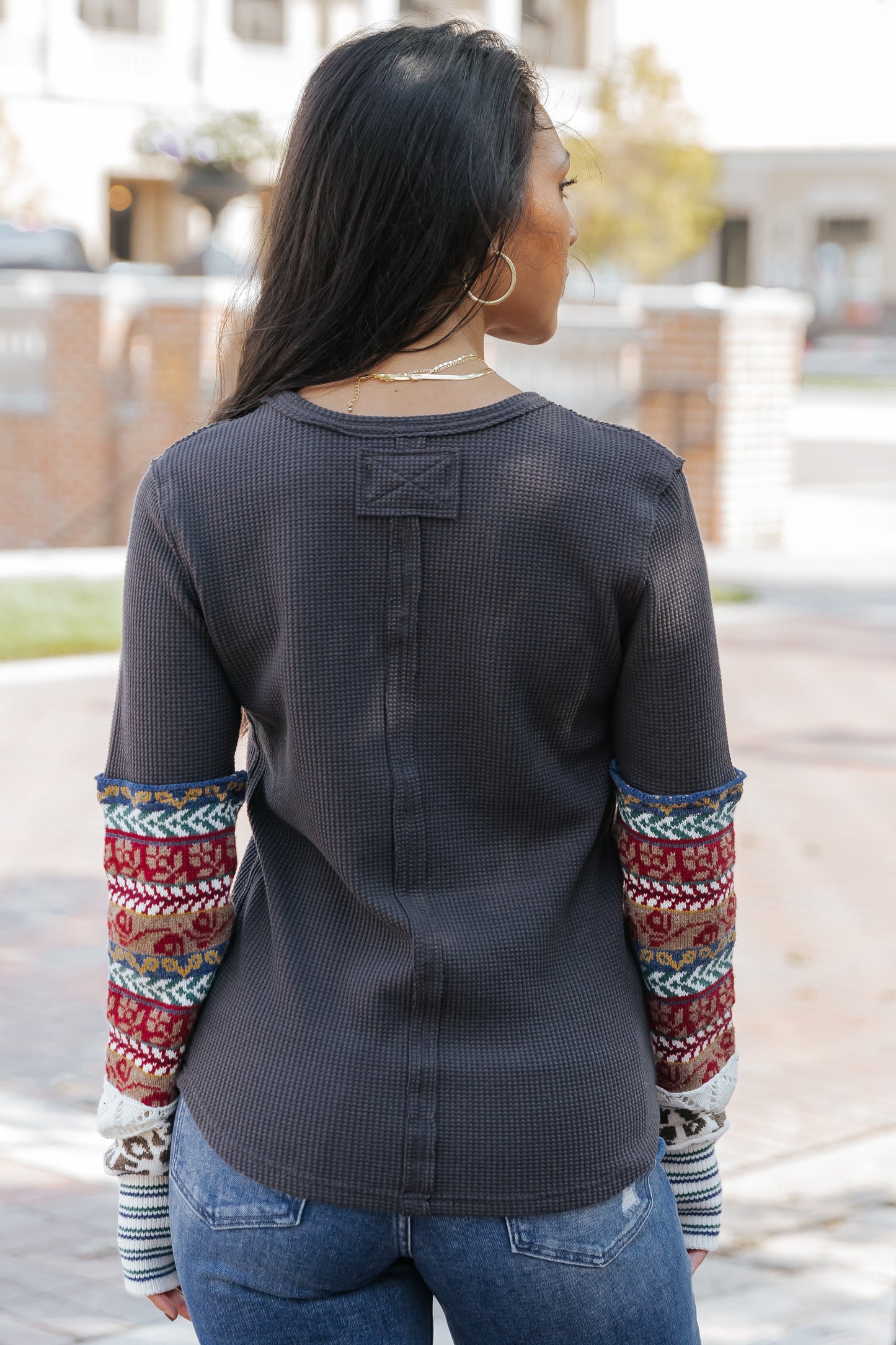 Simon Charcoal Combo All In Cuff Top