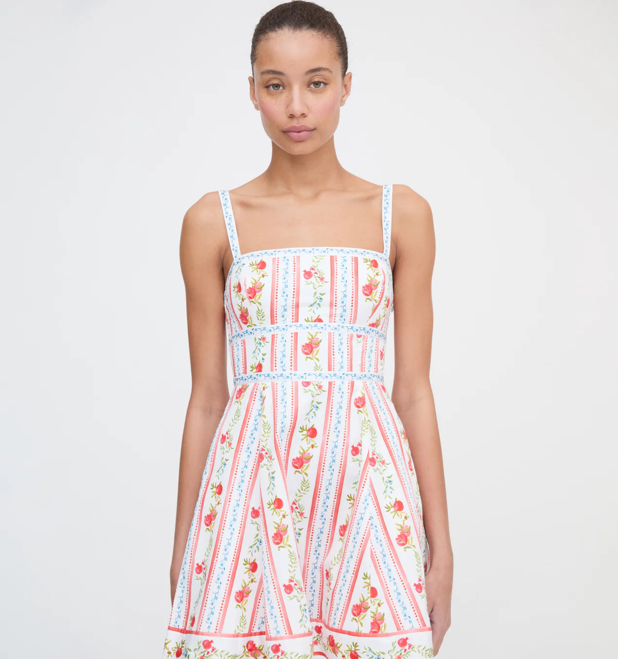 The Pomegranate Stripe Mini Dress