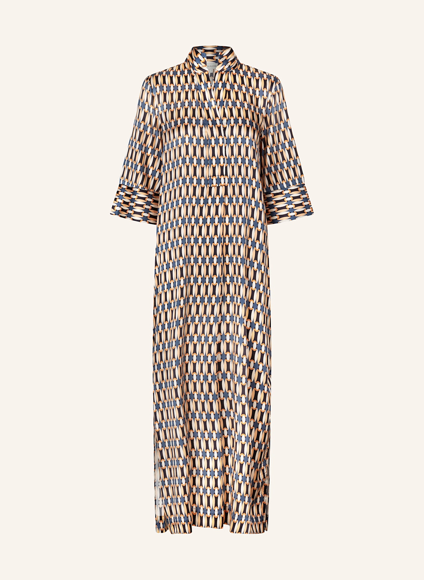 Robe en soie HELGA à manches 3/4