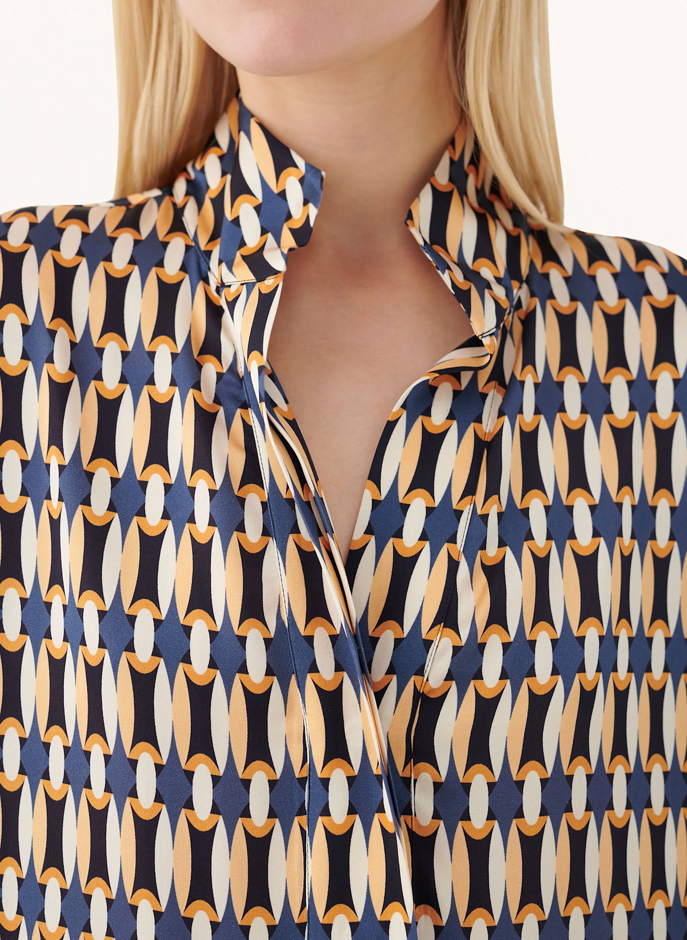 Robe en soie HELGA à manches 3/4