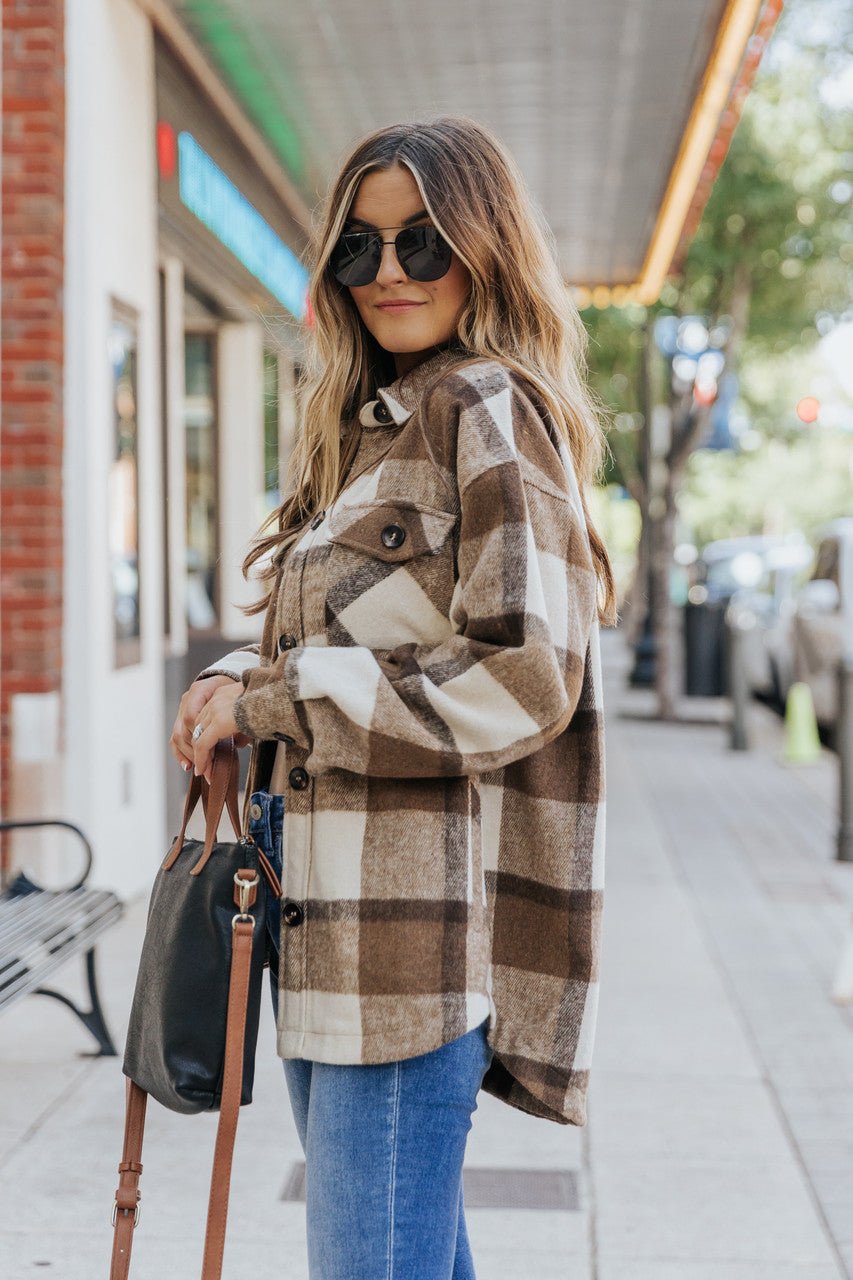 Veste-chemise en flanelle à carreaux Karlie Brown