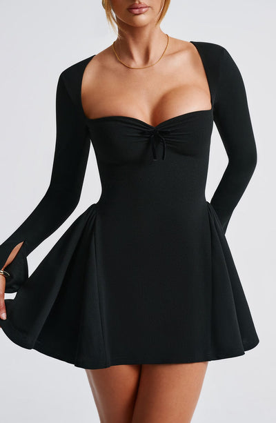 Long Sleeve A-line Sexy Mini Dress