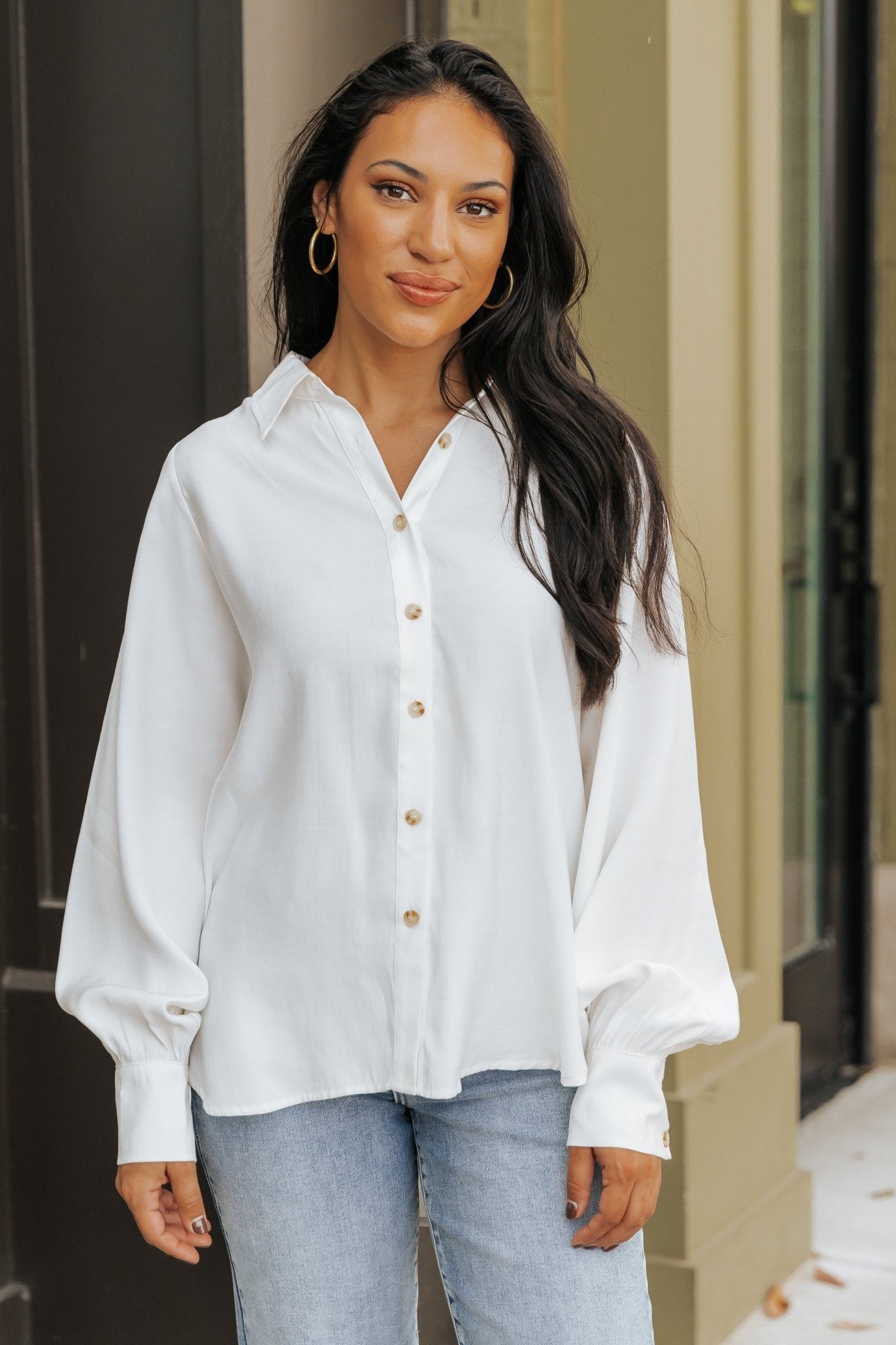 Chemise boutonnée ivoire Muse By Magnolia
