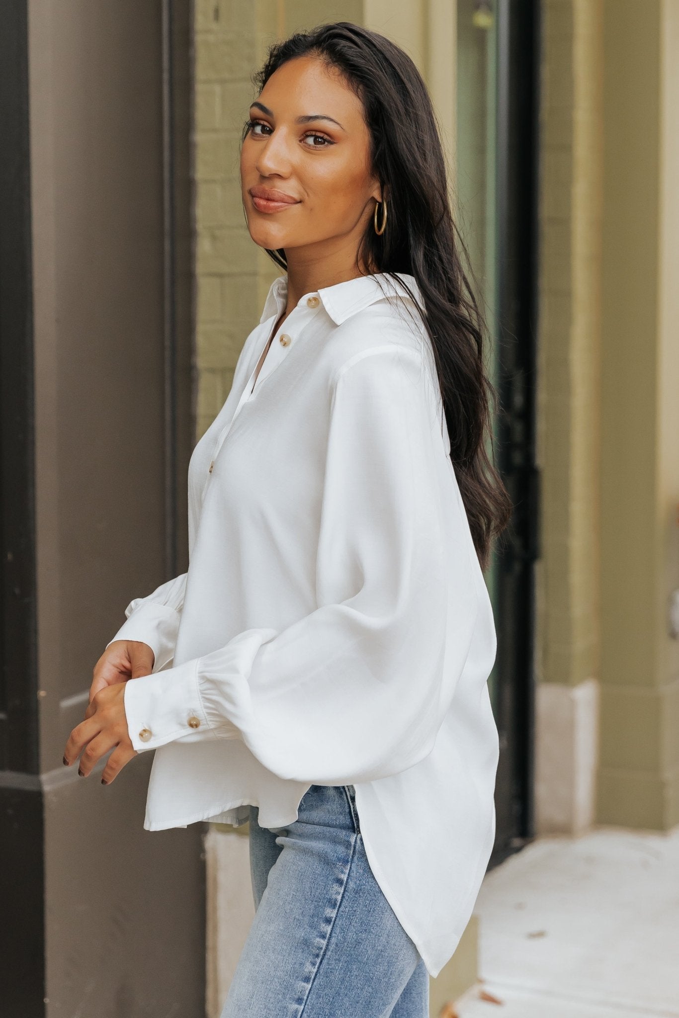 Chemise boutonnée ivoire Muse By Magnolia