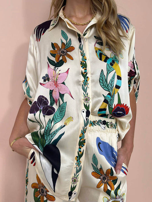 Modern Sophisticated Feel Satin Unique Print Set