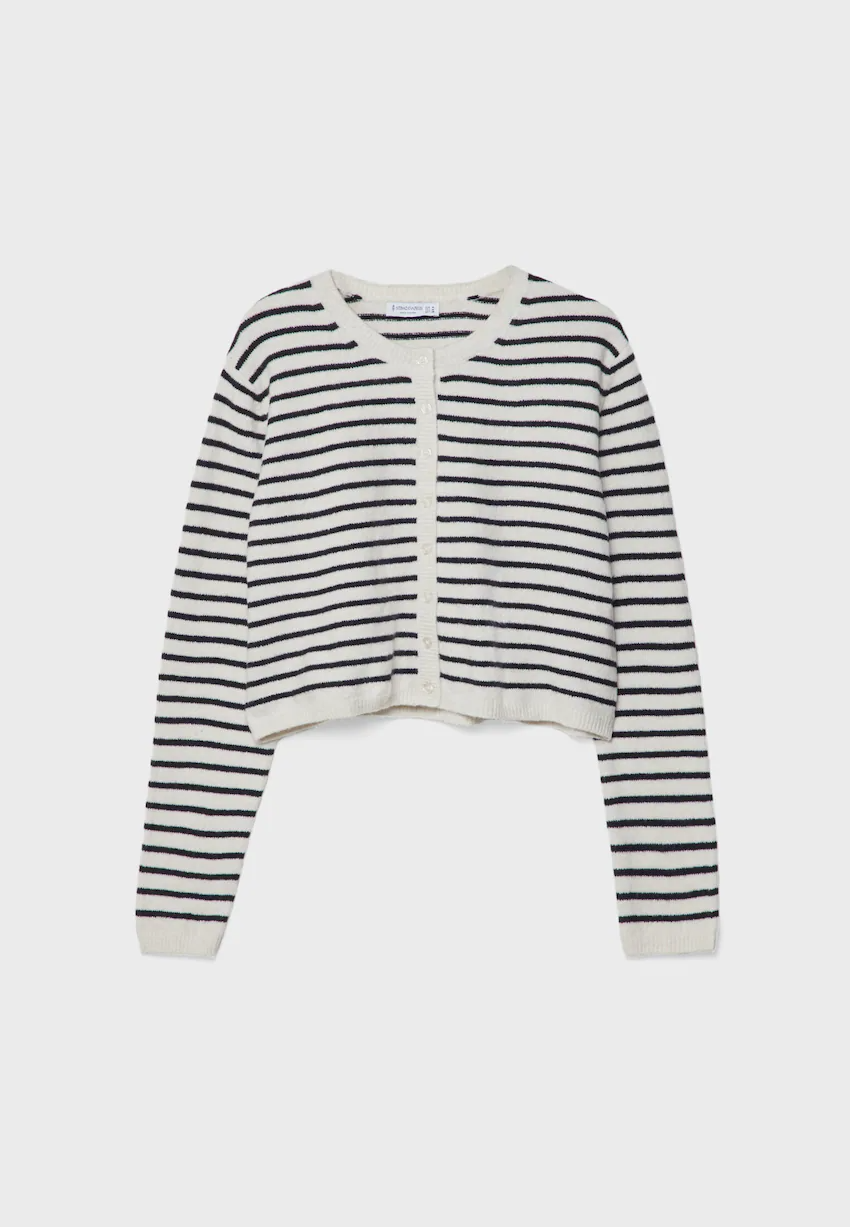 Soft-touch knit cardigan with buttons