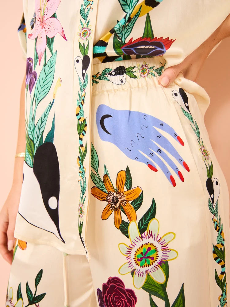 Modern Sophisticated Feel Satin Unique Print Set