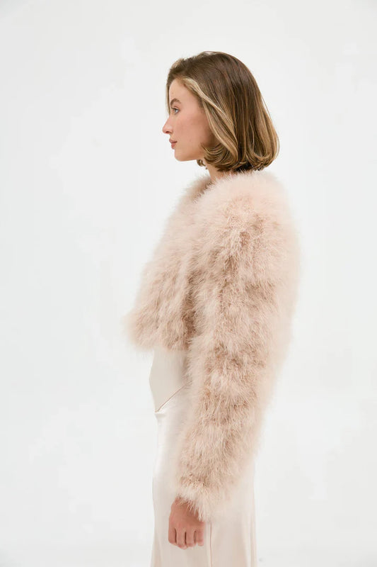 Manhattan Crop Jacket | Creme Brulee