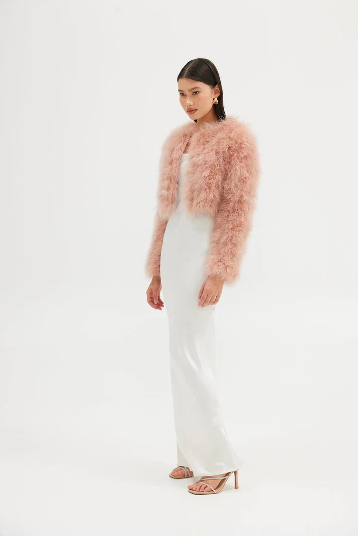 Manhattan Crop Jacket | Peach Clay