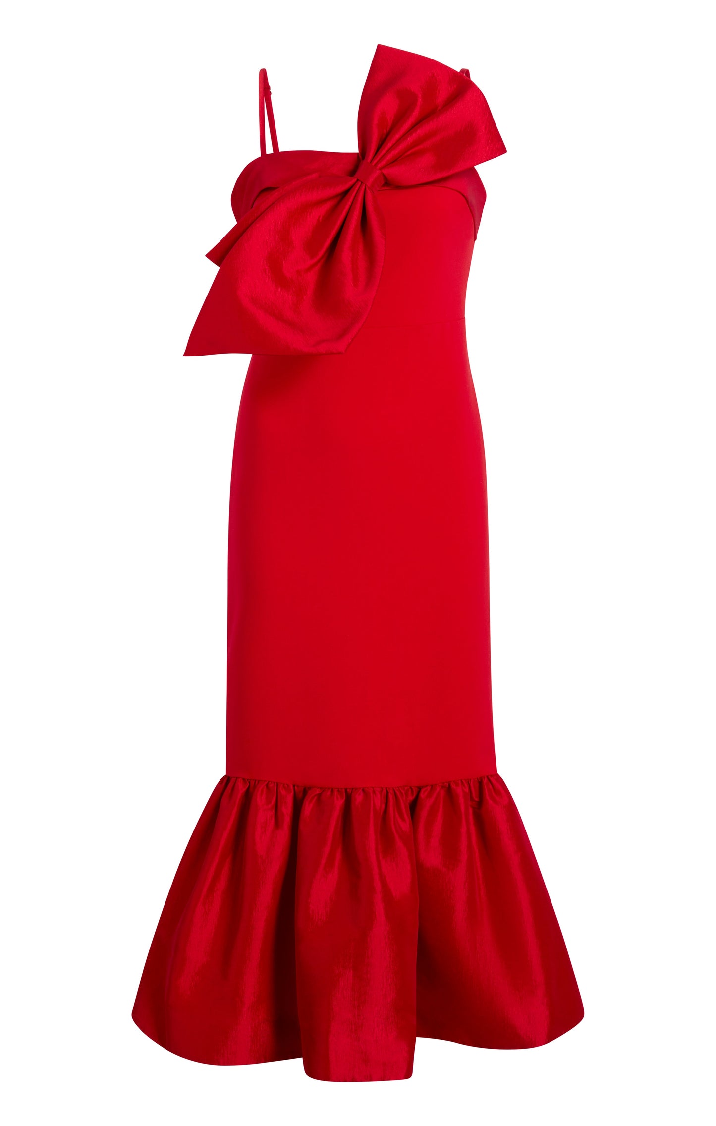 Red Bow Midi Dress