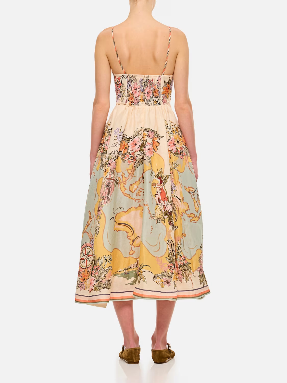 Bohemien Floral  Linen Dress