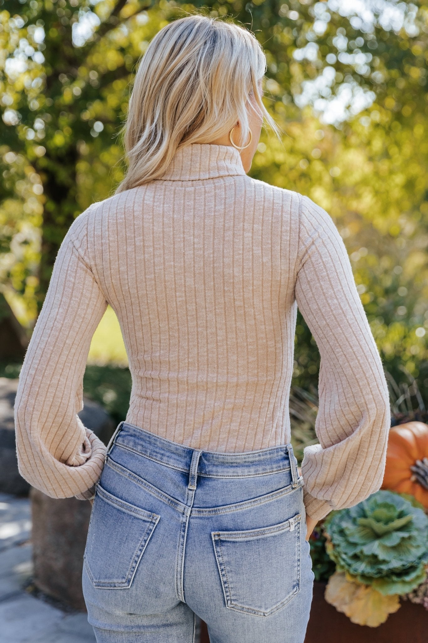Mocha Turtleneck Ribbed Bodysuit | Pre Order