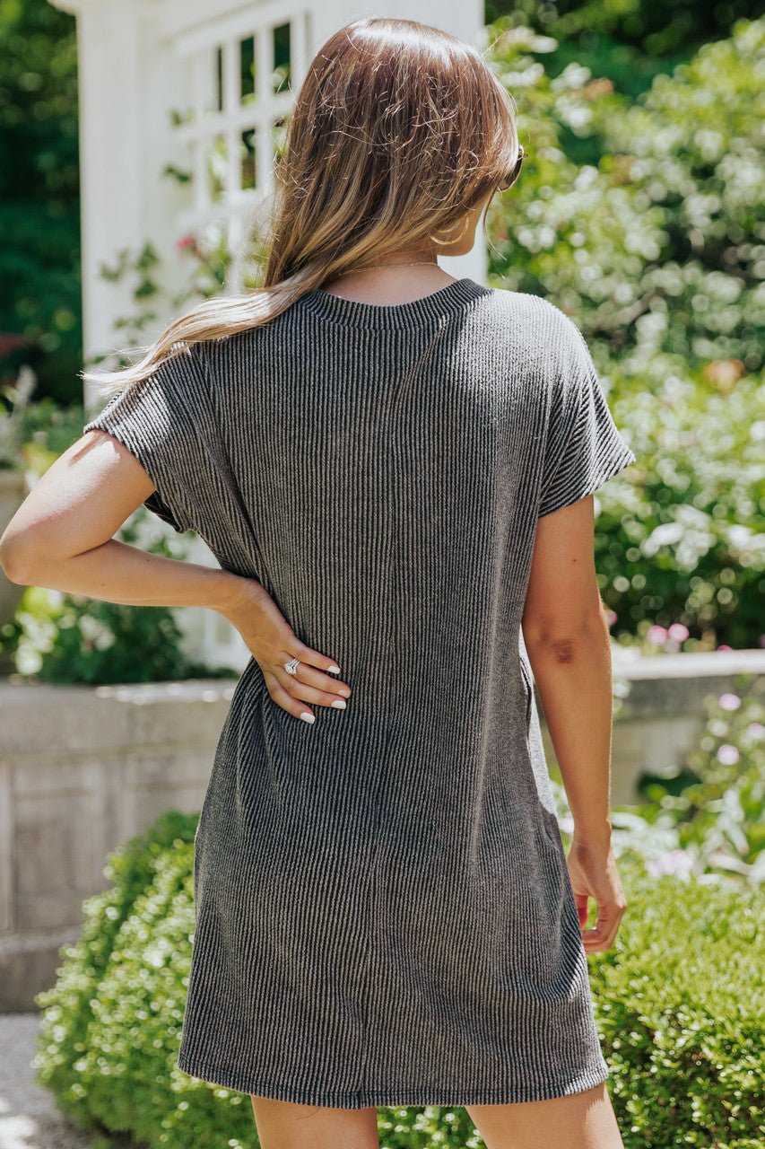 Remy Ribbed Pocket Tee Mini Dress - FINAL SALE