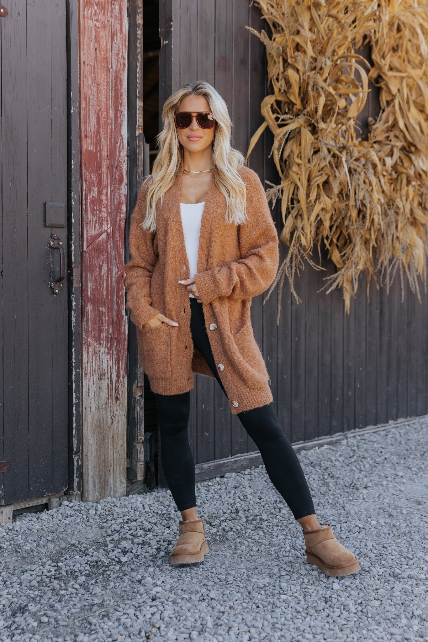 Sienna Fuzzy Button Down Cardigan | Pre Order
