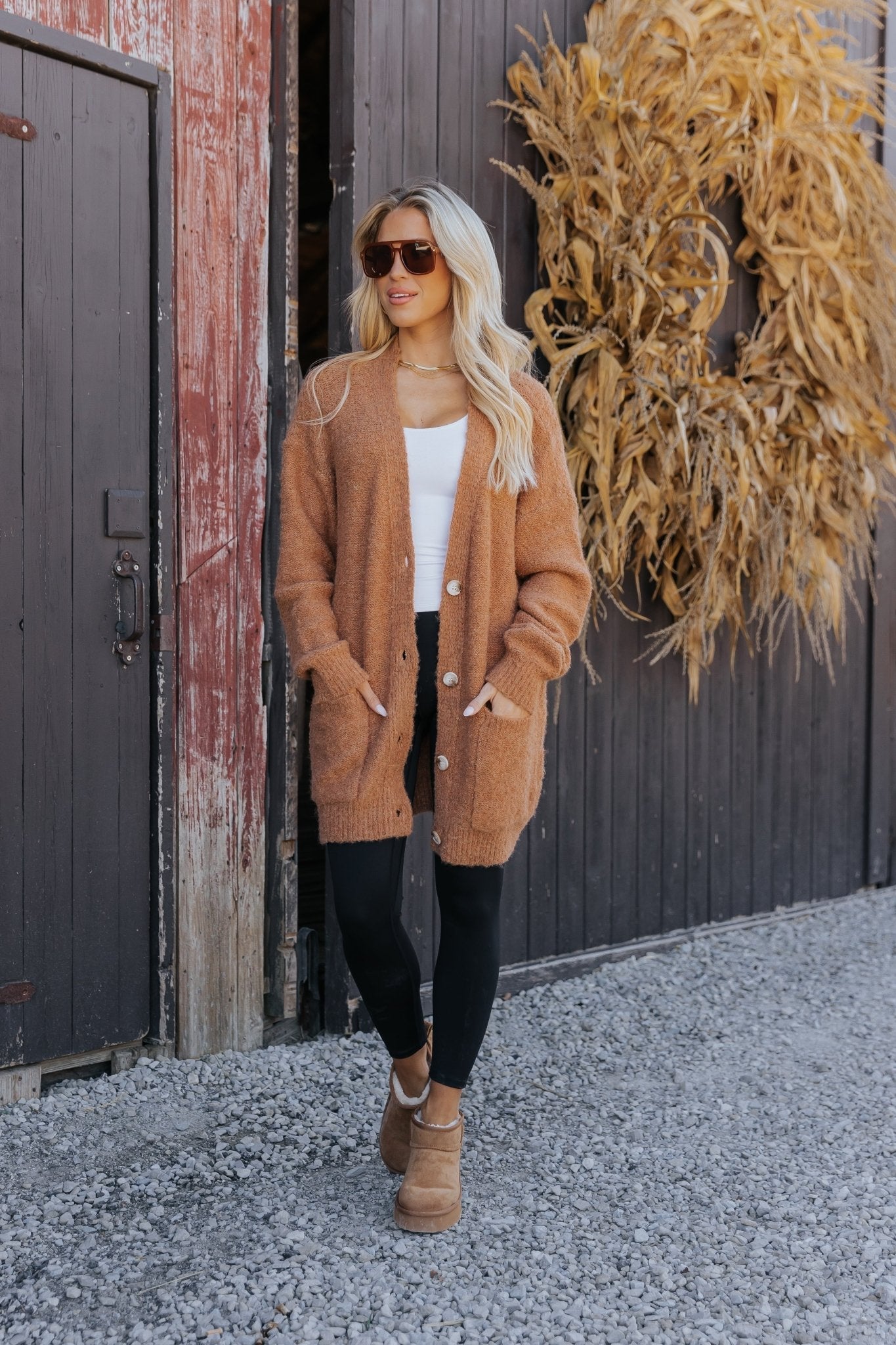Sienna Fuzzy Button Down Cardigan | Pre Order